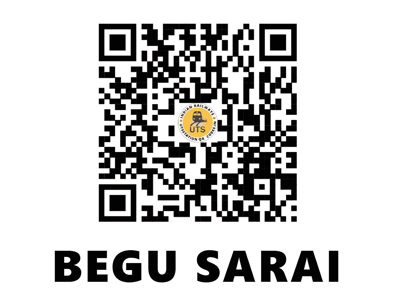UTS QR Code for BEGU SARAI - BGS (EC - BIHAR)
