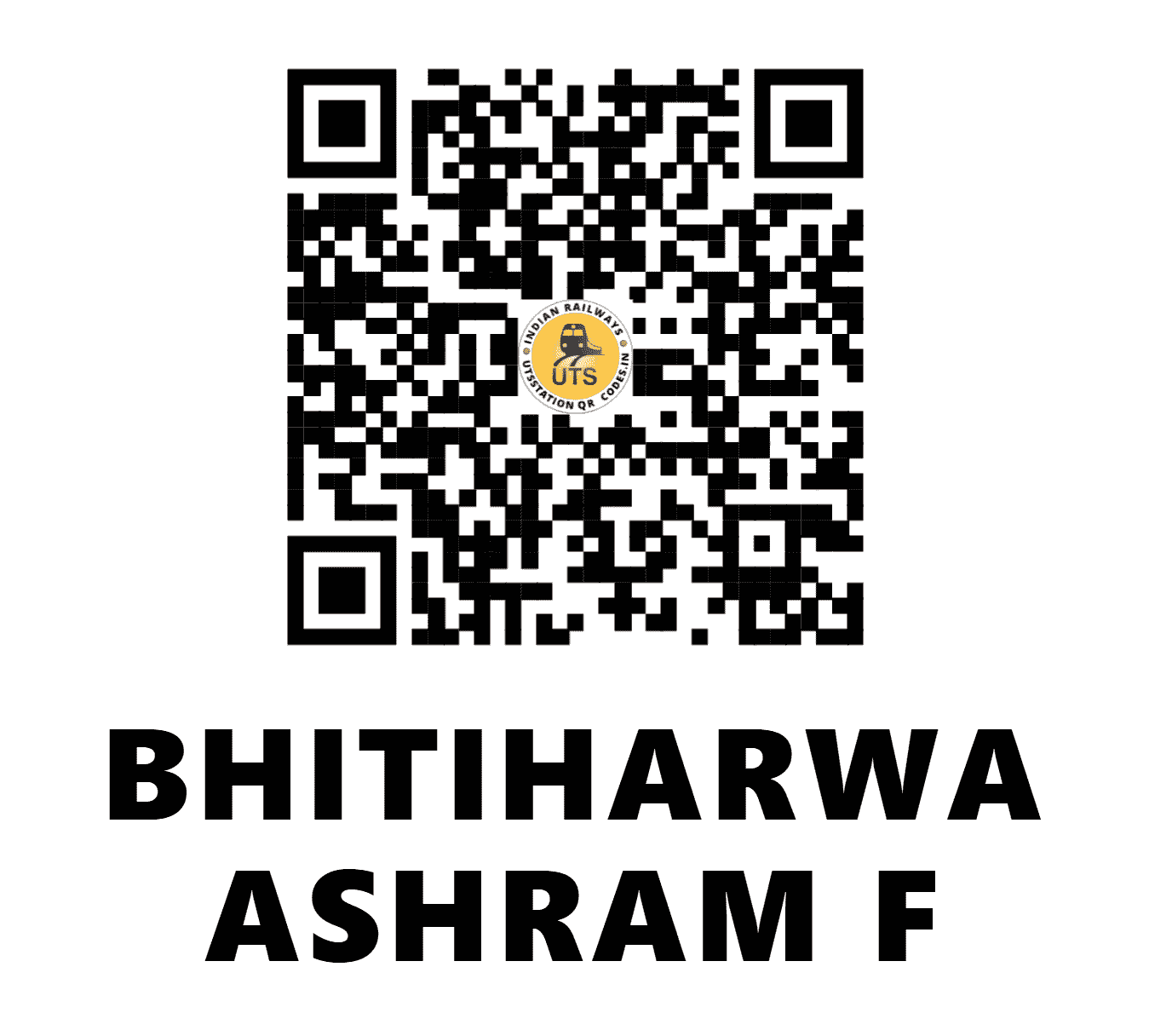 UTS QR Code for BHITIHARWA ASHRAM F - BHWR (EC - BIHAR)