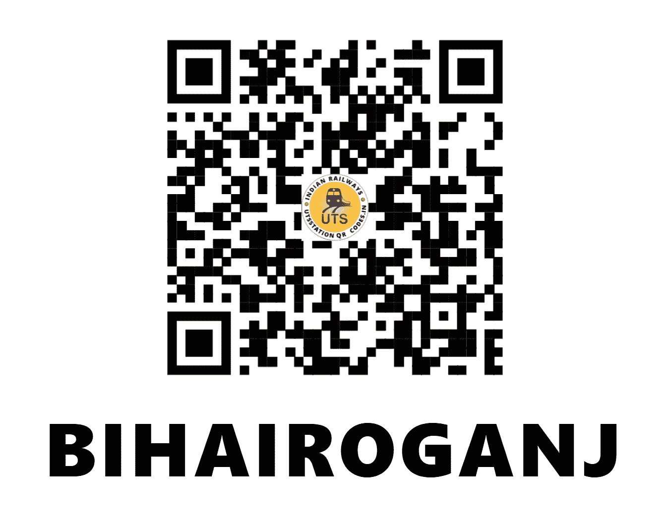 UTS QR Code for BIHAIROGANJ - BRU (EC - BIHAR)