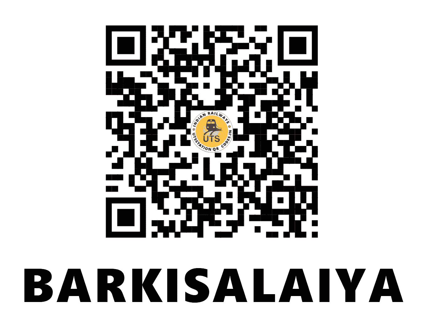 UTS QR Code for BARKISALAIYA - BSYA (EC - BIHAR)