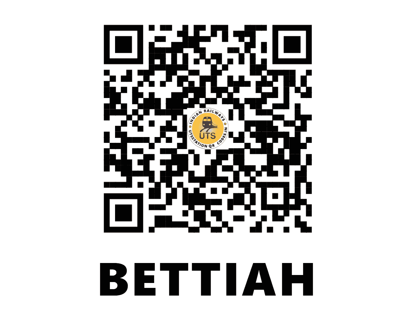 UTS QR Code for BETTIAH - BTH (EC - BIHAR)