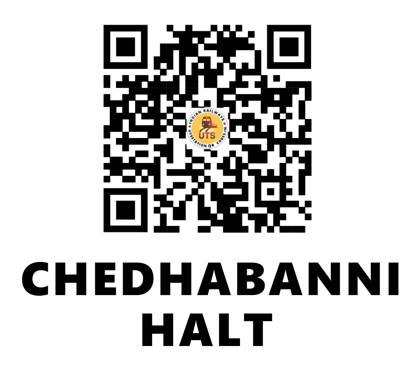 UTS QR Code for CHEDHABANNI HALT - CDBN (EC - BIHAR)