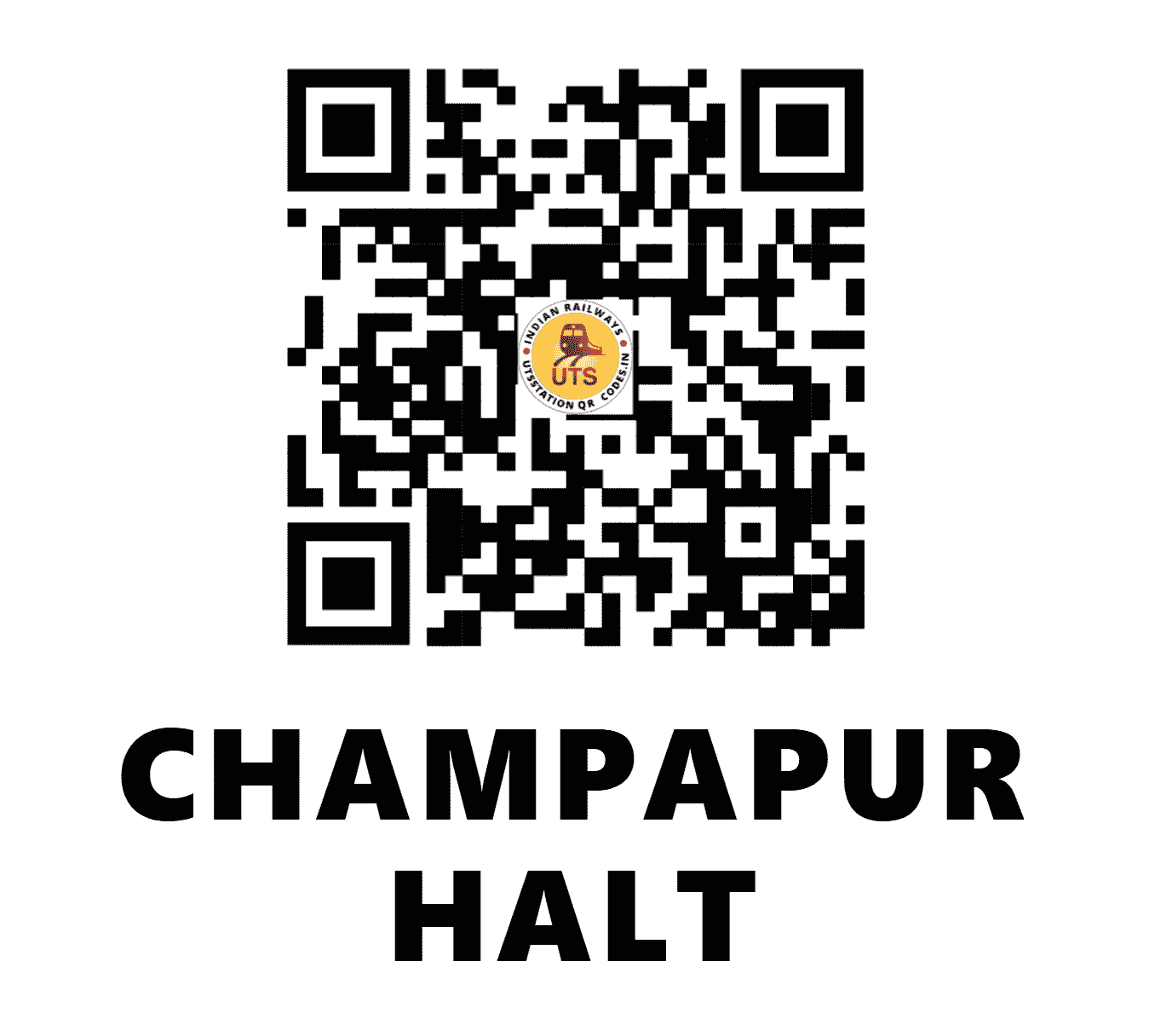 UTS QR Code for CHAMPAPUR HALT - CPPR (EC - BIHAR)