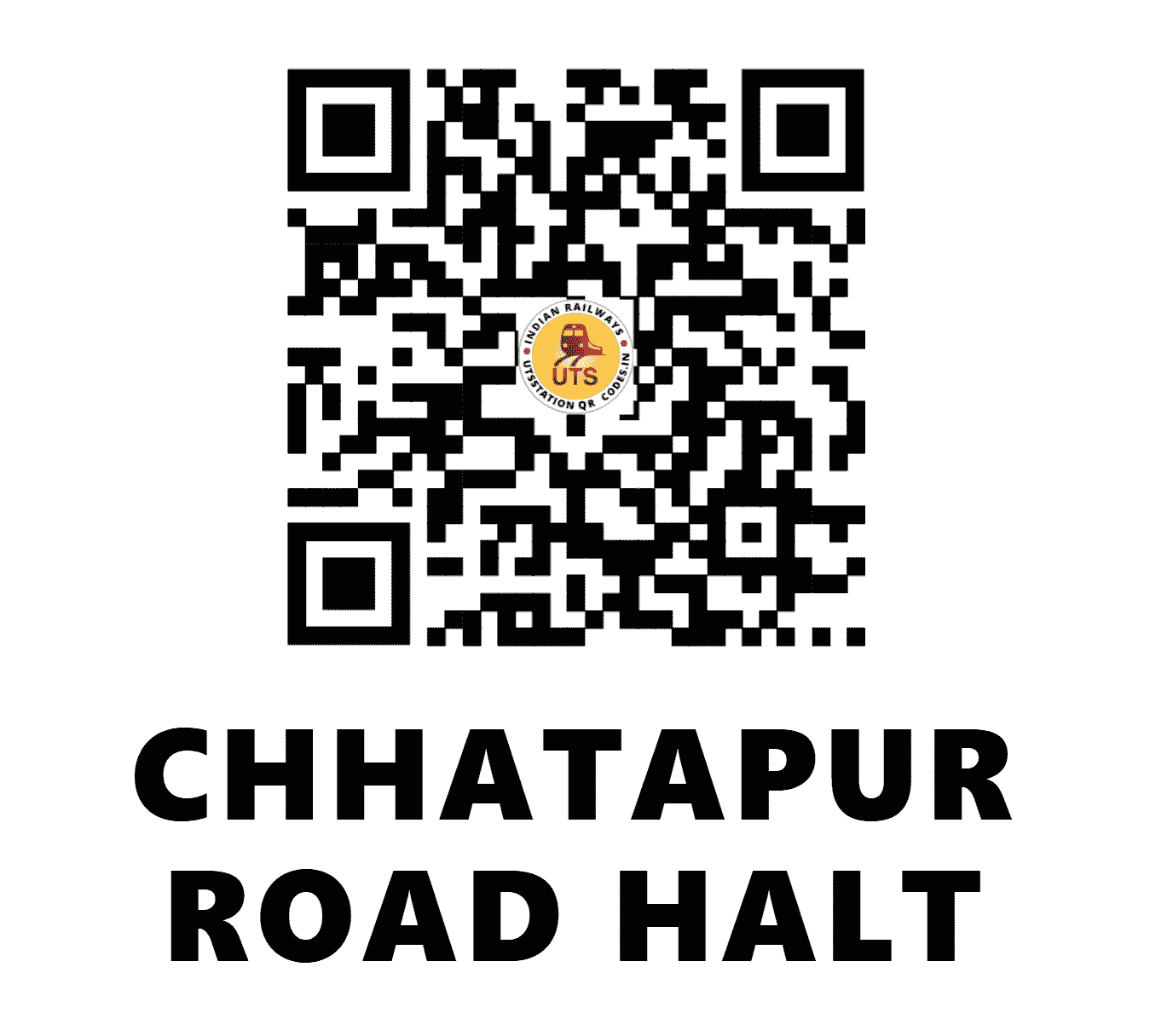 UTS QR Code for CHHATAPUR ROAD HALT - CTU (EC - BIHAR)