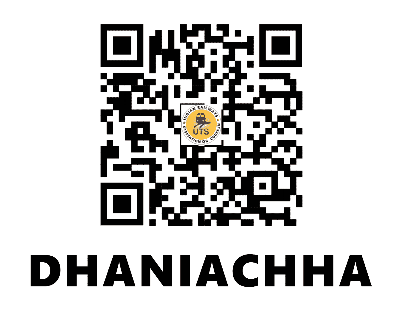 UTS QR Code for DHANIACHHA - DCX (EC - BIHAR)