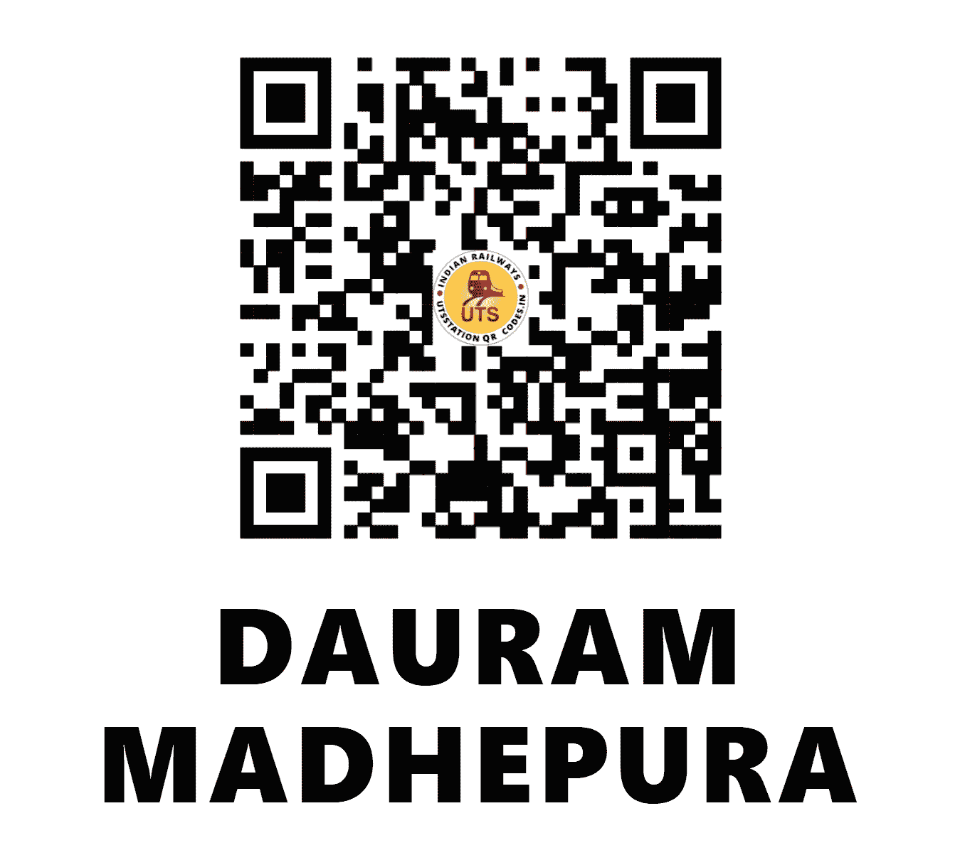 UTS QR Code for DAURAM MADHEPURA - DMH (EC - BIHAR)