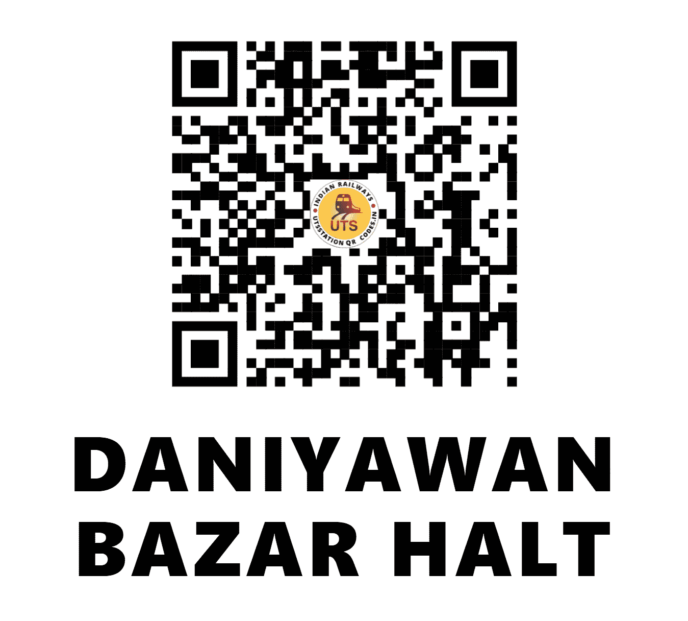 UTS QR Code for DANIYAWAN BAZAR HALT - DNWH (EC - BIHAR)