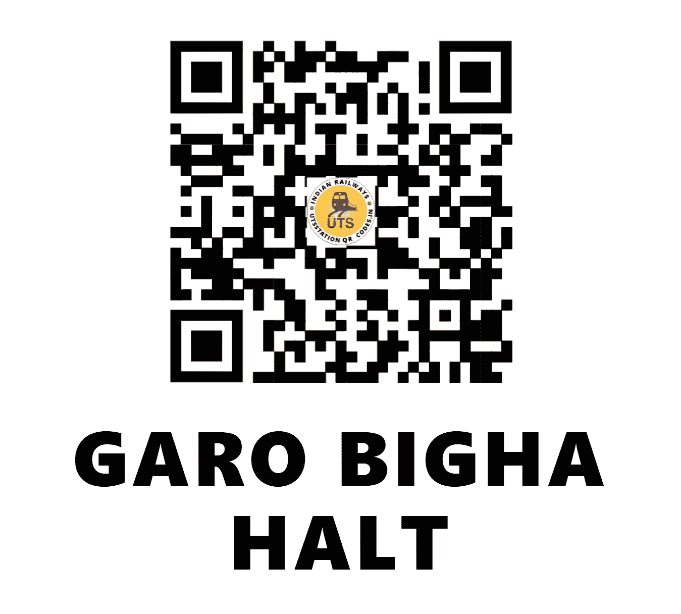 UTS QR Code for GARO BIGHA HALT - GBHA (EC - BIHAR)