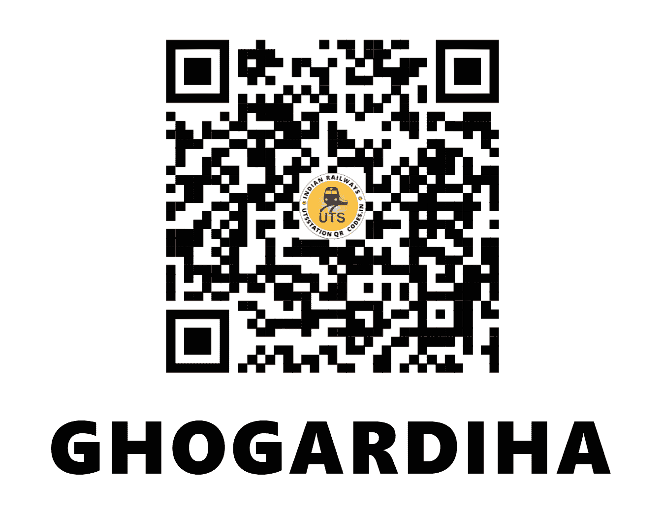 UTS QR Code for GHOGARDIHA - GGH (EC - BIHAR)