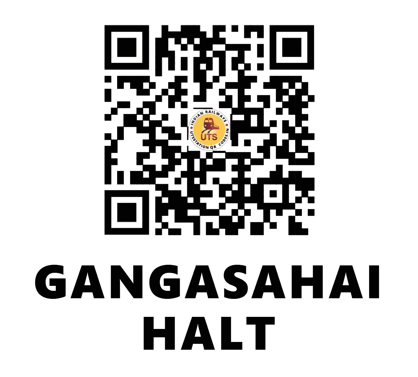 UTS QR Code for GANGASAHAI HALT - GGSY (EC - BIHAR)