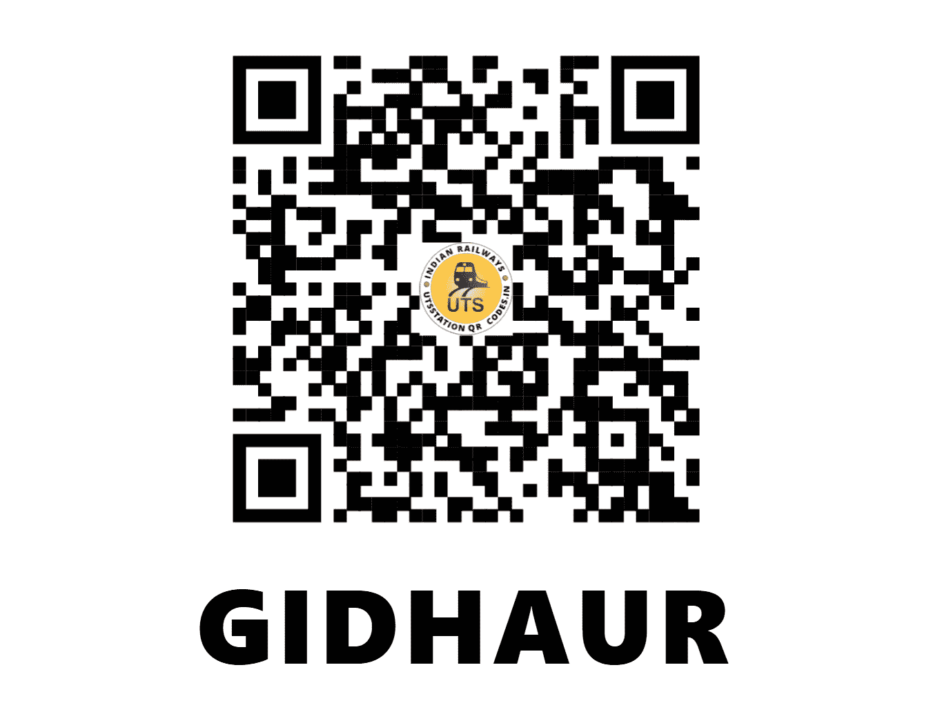 UTS QR Code for GIDHAUR - GHR (EC - BIHAR)