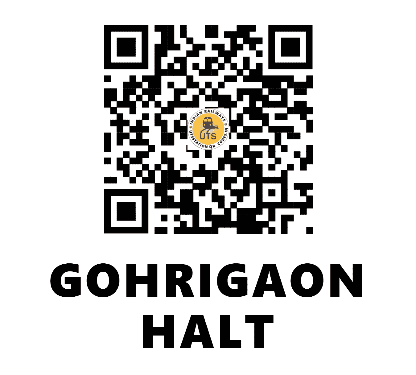 UTS QR Code for GOHRIGAON HALT - GIG (EC - BIHAR)