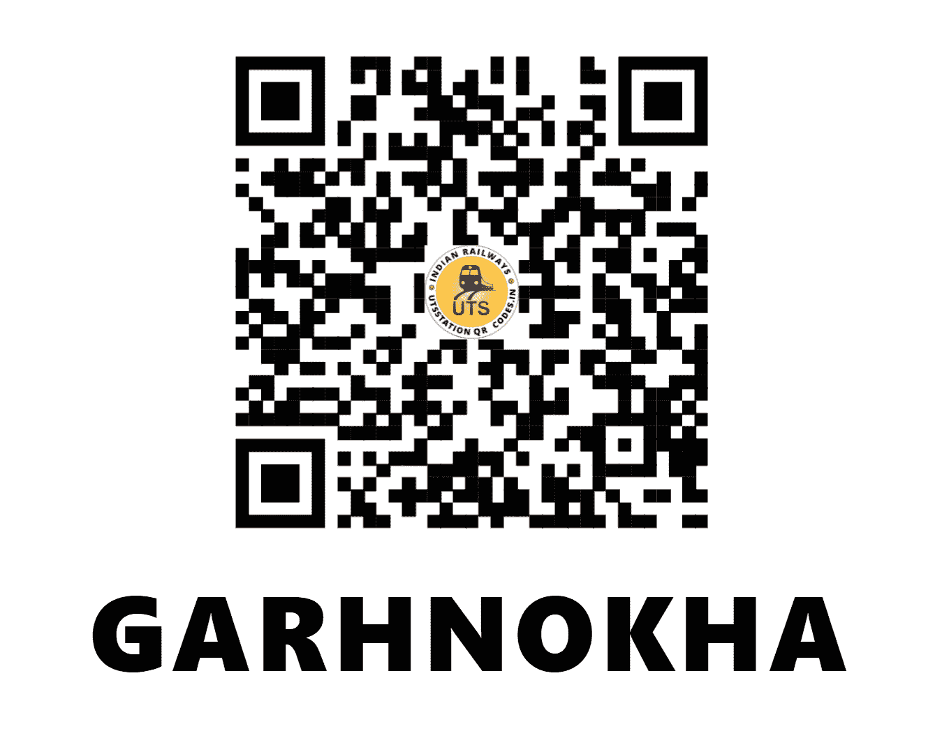UTS QR Code for GARHNOKHA - GNK (EC - BIHAR)