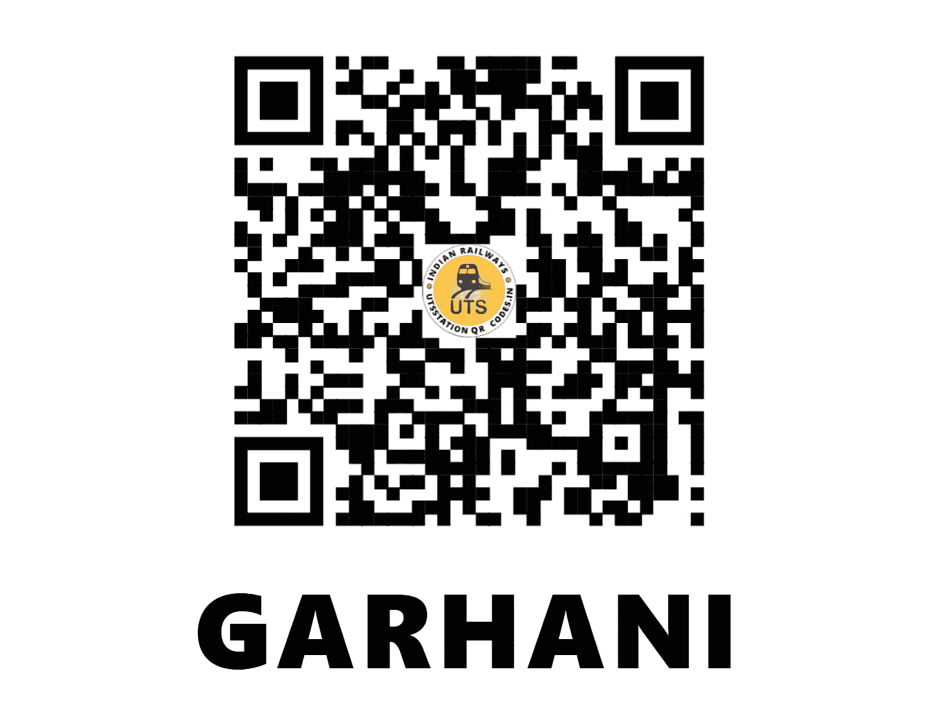 UTS QR Code for GARHANI - GQN (EC - BIHAR)