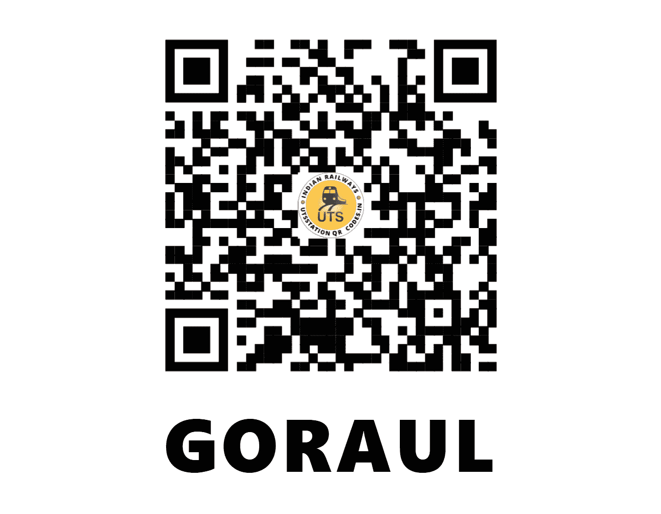 UTS QR Code for GORAUL - GRL (EC - BIHAR)