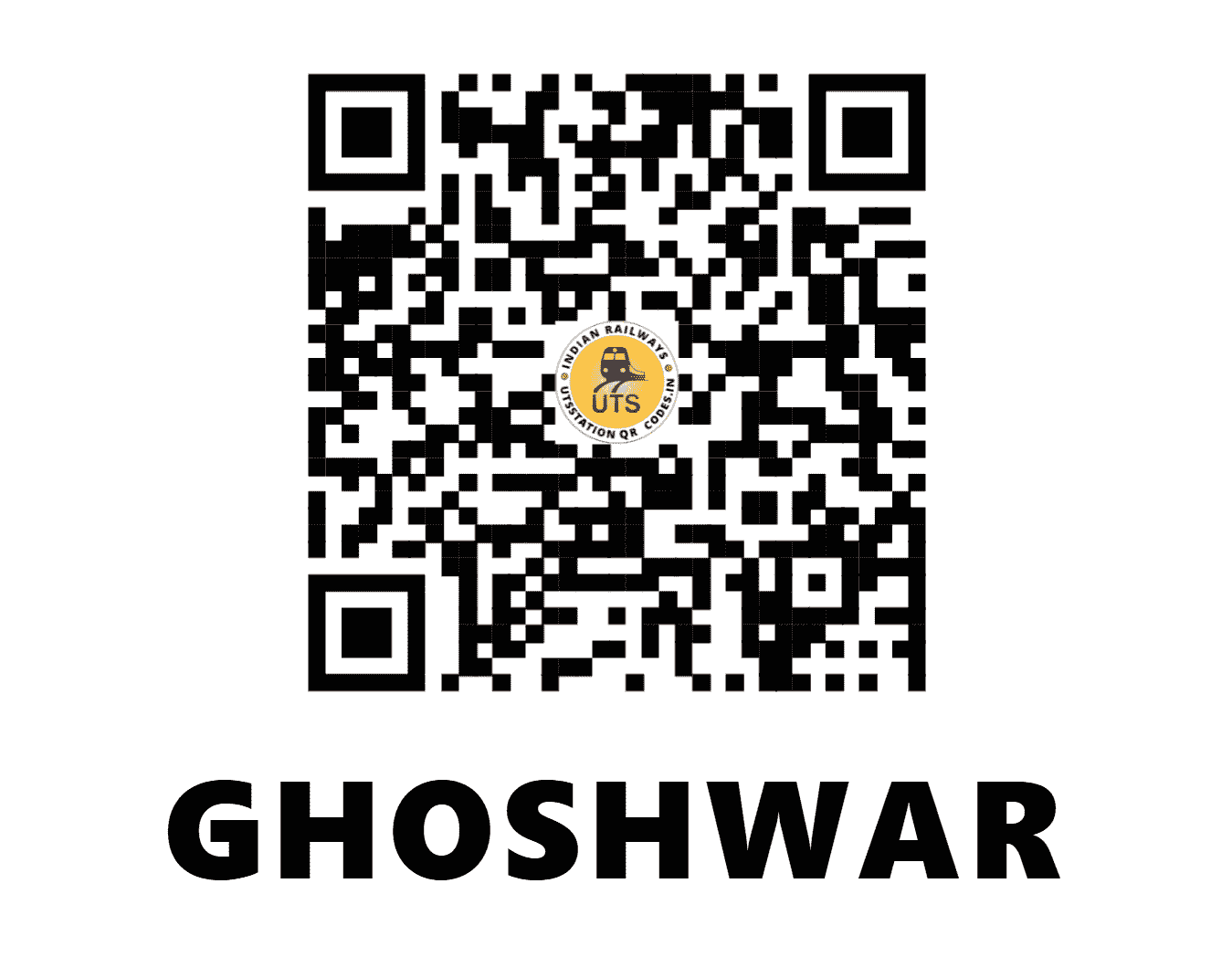 UTS QR Code for GHOSHWAR - GWH (EC - BIHAR)