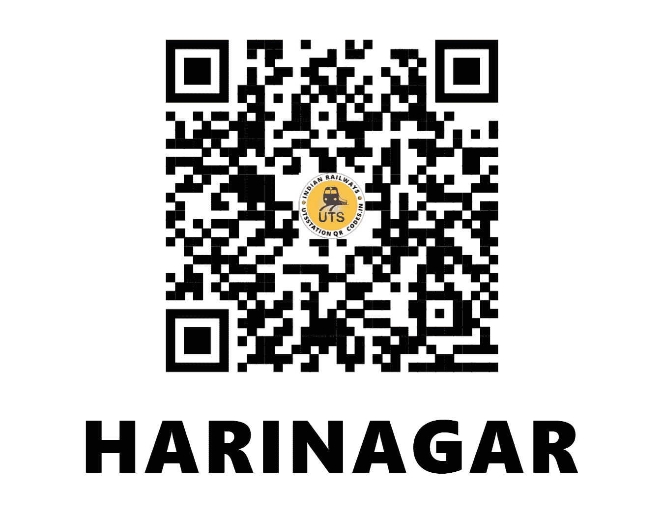 UTS QR Code for HARINAGAR - HIR (EC - BIHAR)