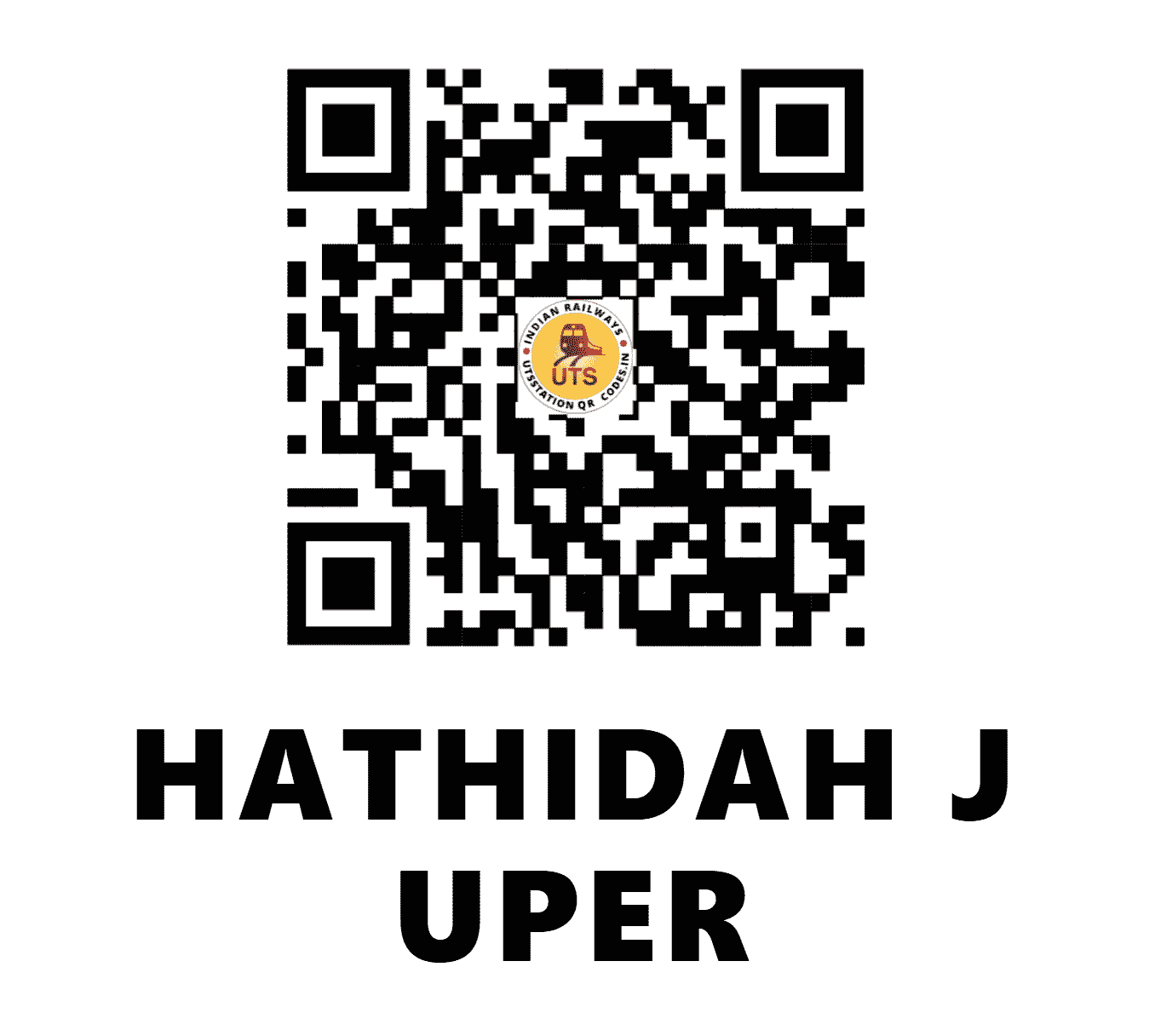 UTS QR Code for HATHIDAH J UPER - HTZU (EC - BIHAR)