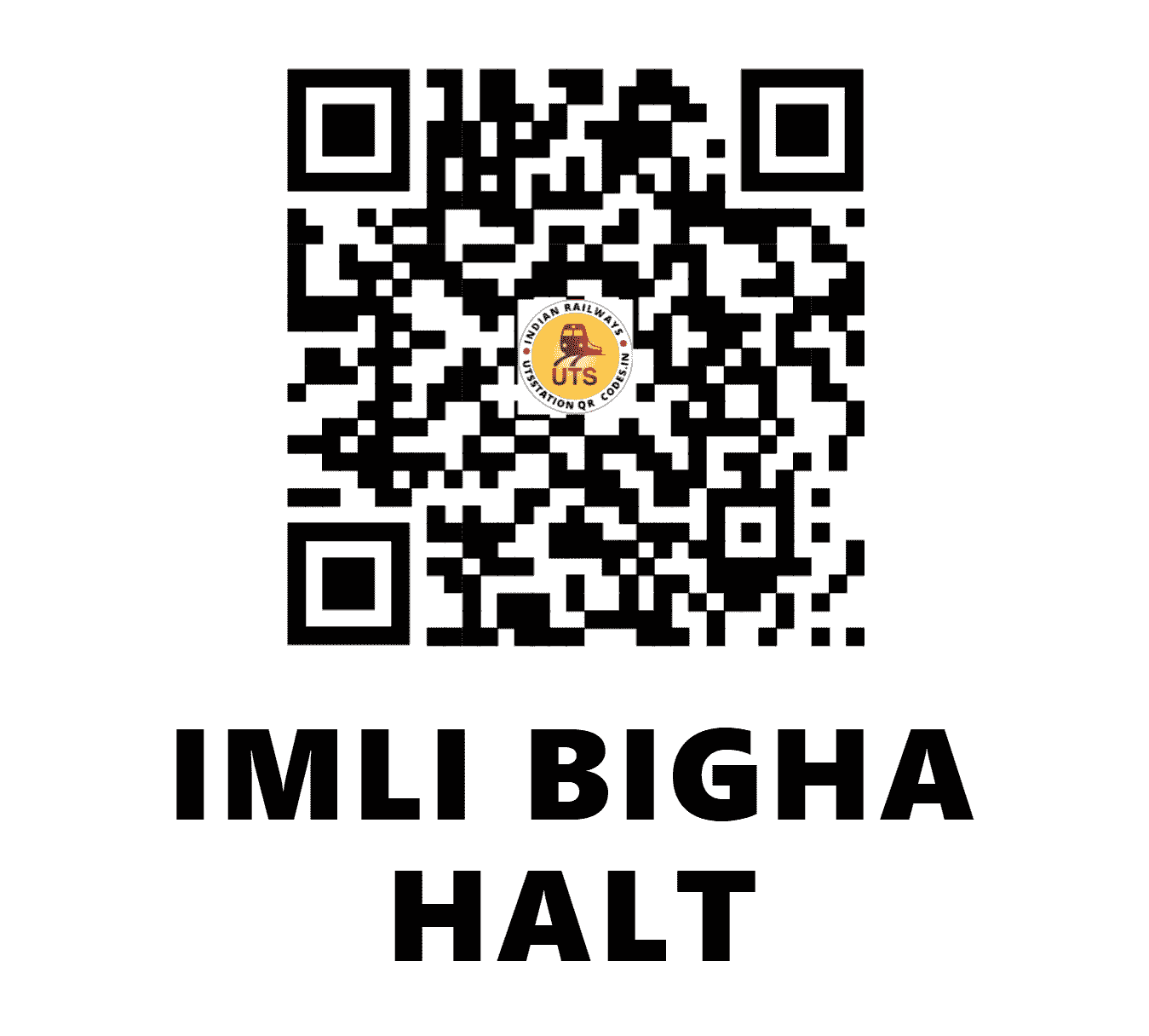 UTS QR Code for IMLI BIGHA HALT - IMBG (EC - BIHAR)