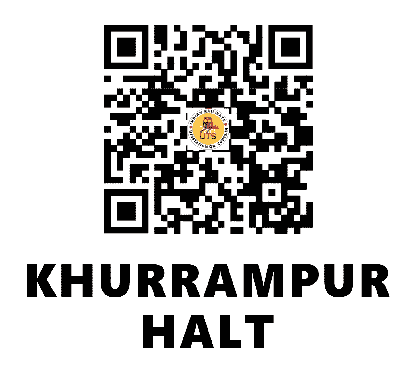 UTS QR Code for KHURRAMPUR HALT - KAMR (EC - BIHAR)