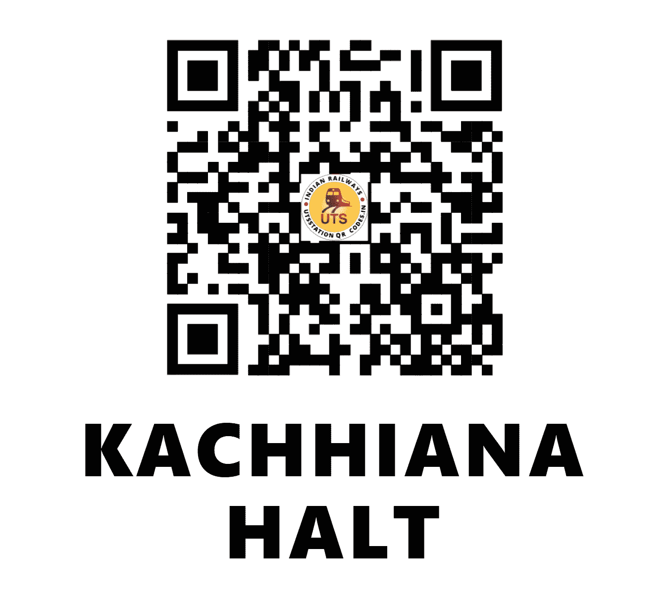 UTS QR Code for KACHHIANA HALT - KCYN (EC - BIHAR)