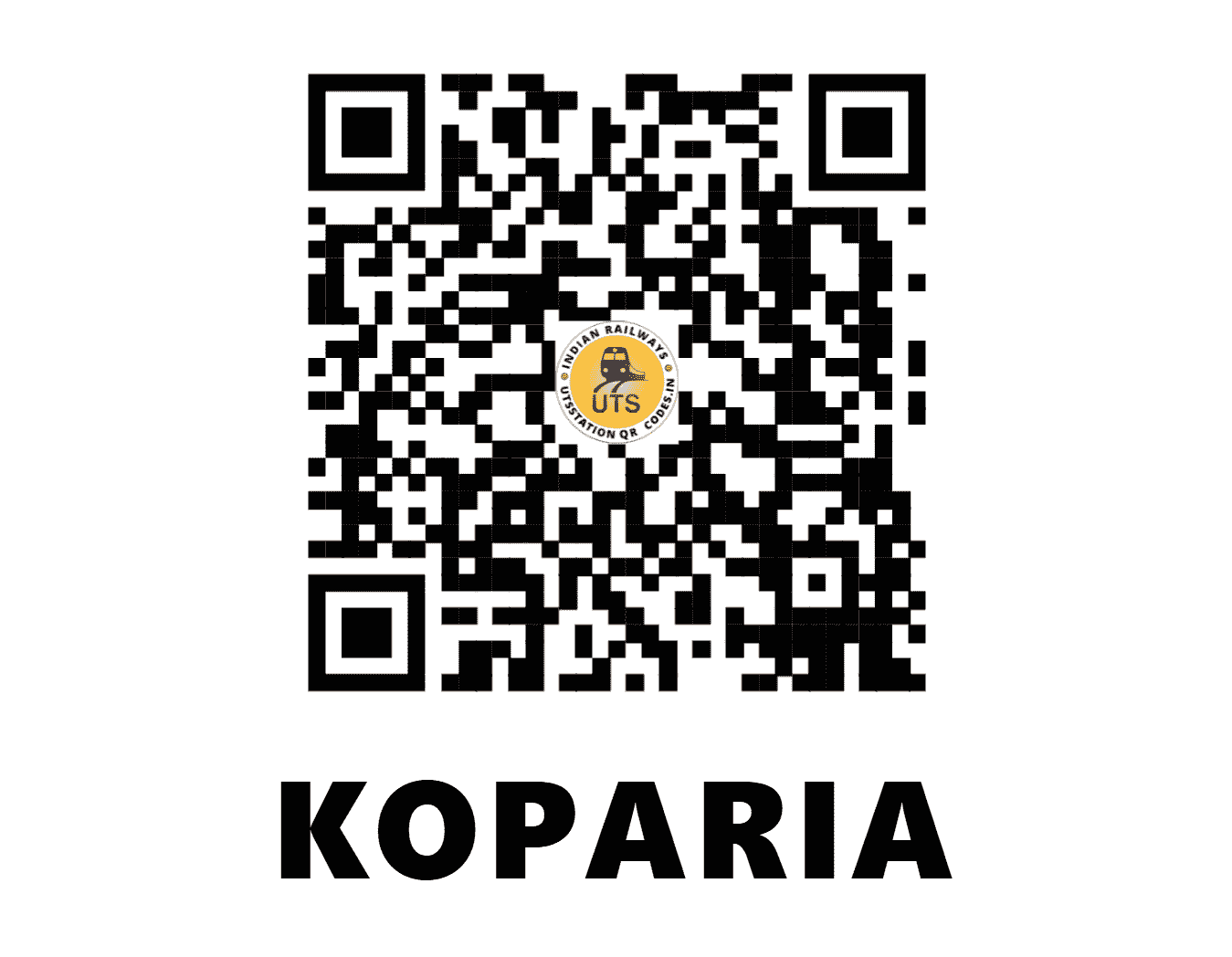 UTS QR Code for KOPARIA - KFA (EC - BIHAR)