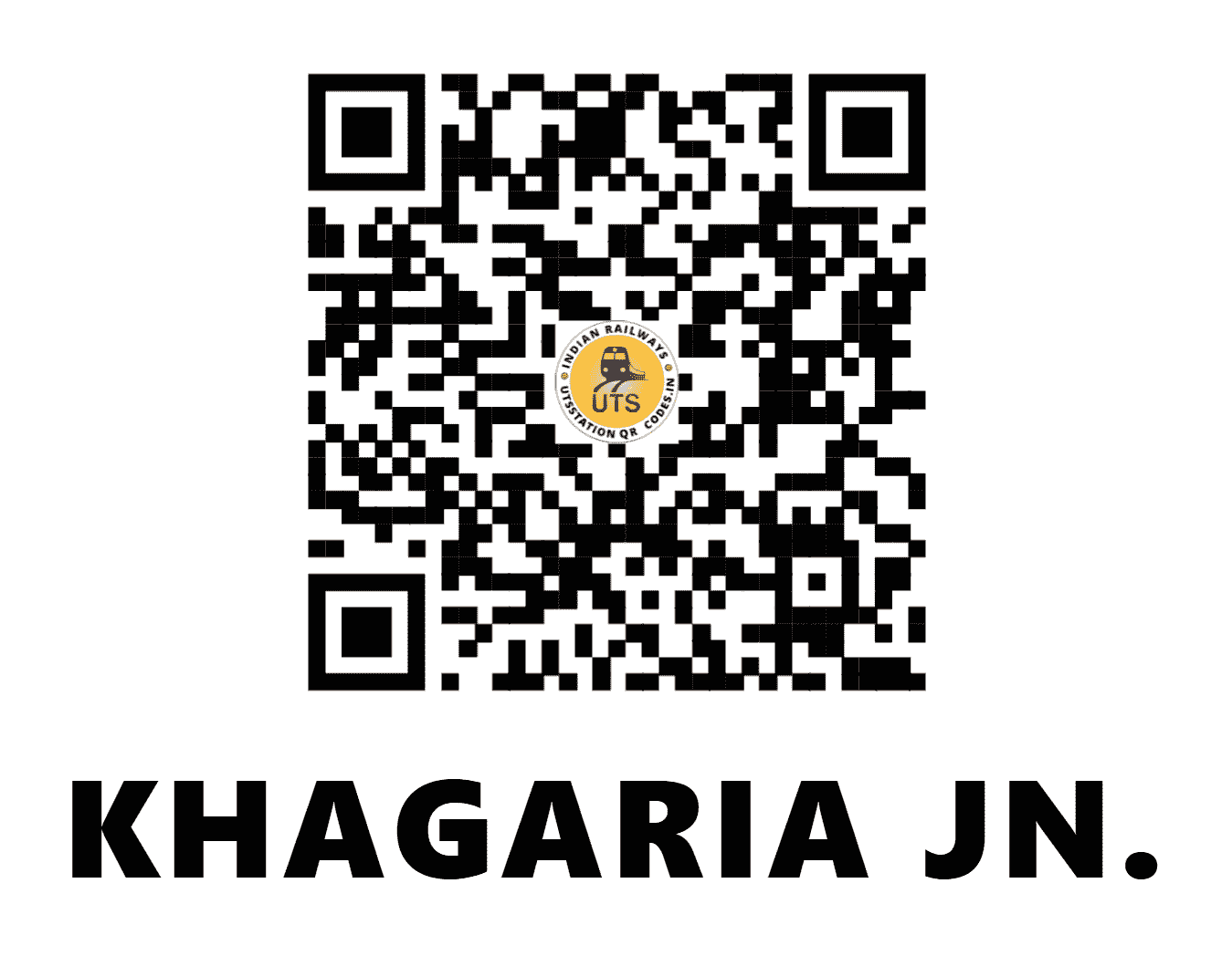 UTS QR Code for KHAGARIA JN. - KGG (EC - BIHAR)