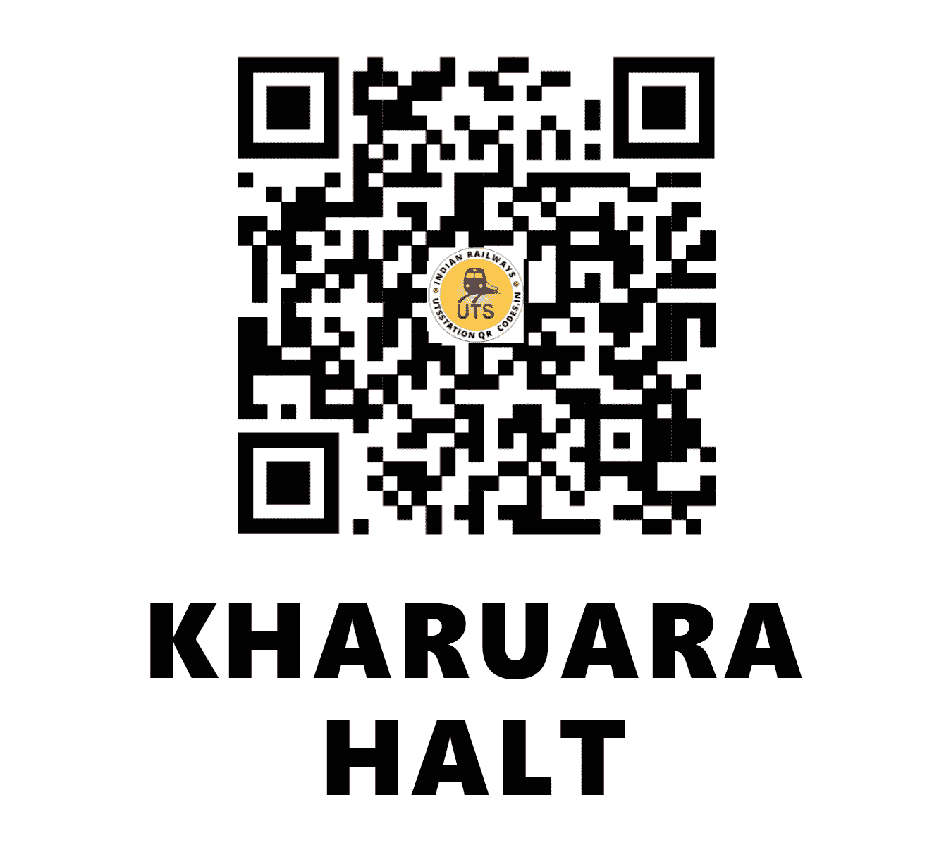 UTS QR Code for KHARUARA HALT - KHUH (EC - BIHAR)