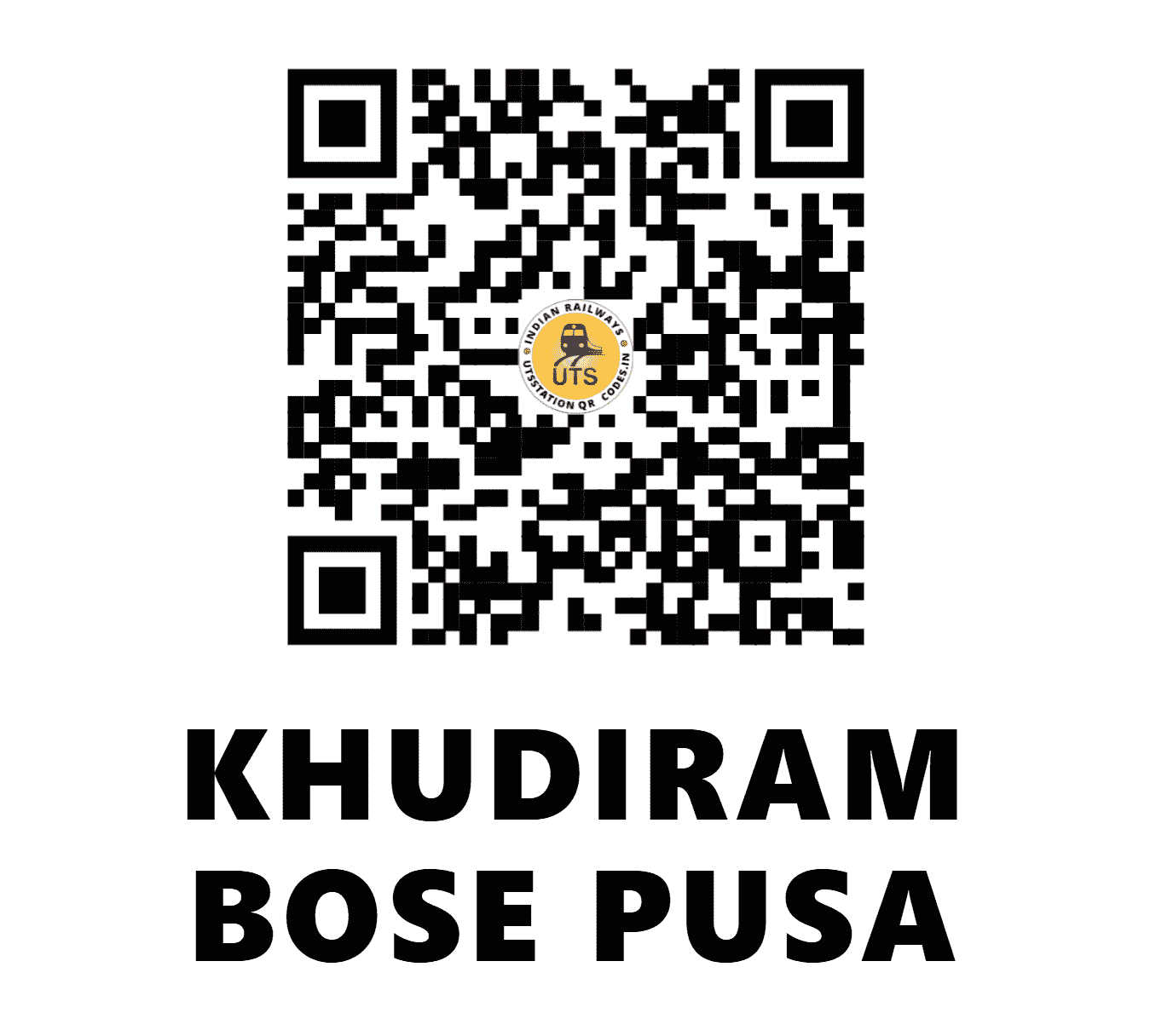 UTS QR Code for KHUDIRAM BOSE PUSA - KRBP (EC - BIHAR)