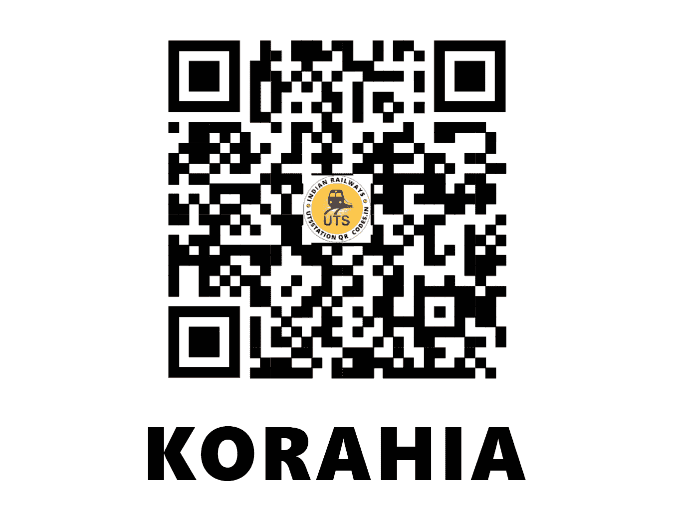 UTS QR Code for KORAHIA - KRHA (EC - BIHAR)