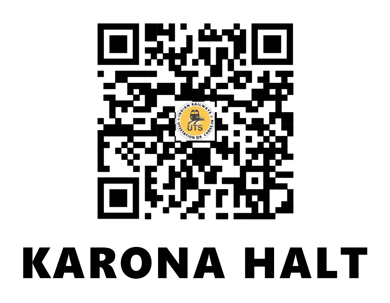 UTS QR Code for KARONA HALT - KRON (EC - BIHAR)