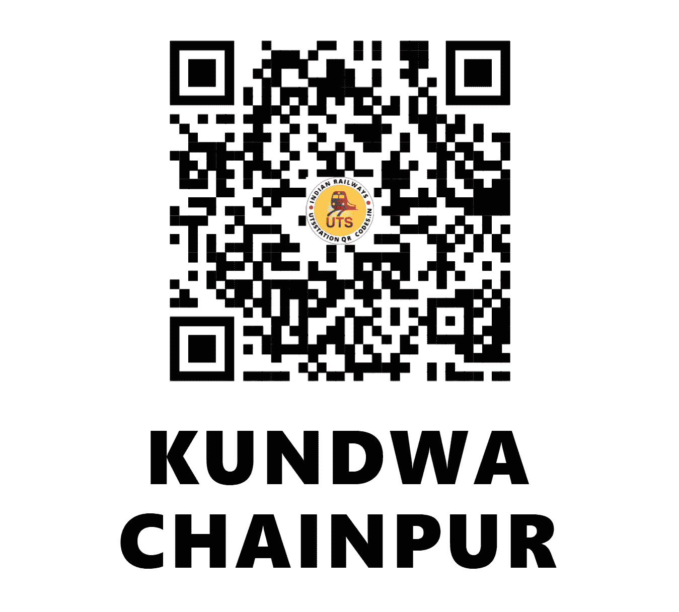 UTS QR Code for KUNDWA CHAINPUR - KWC (EC - BIHAR)