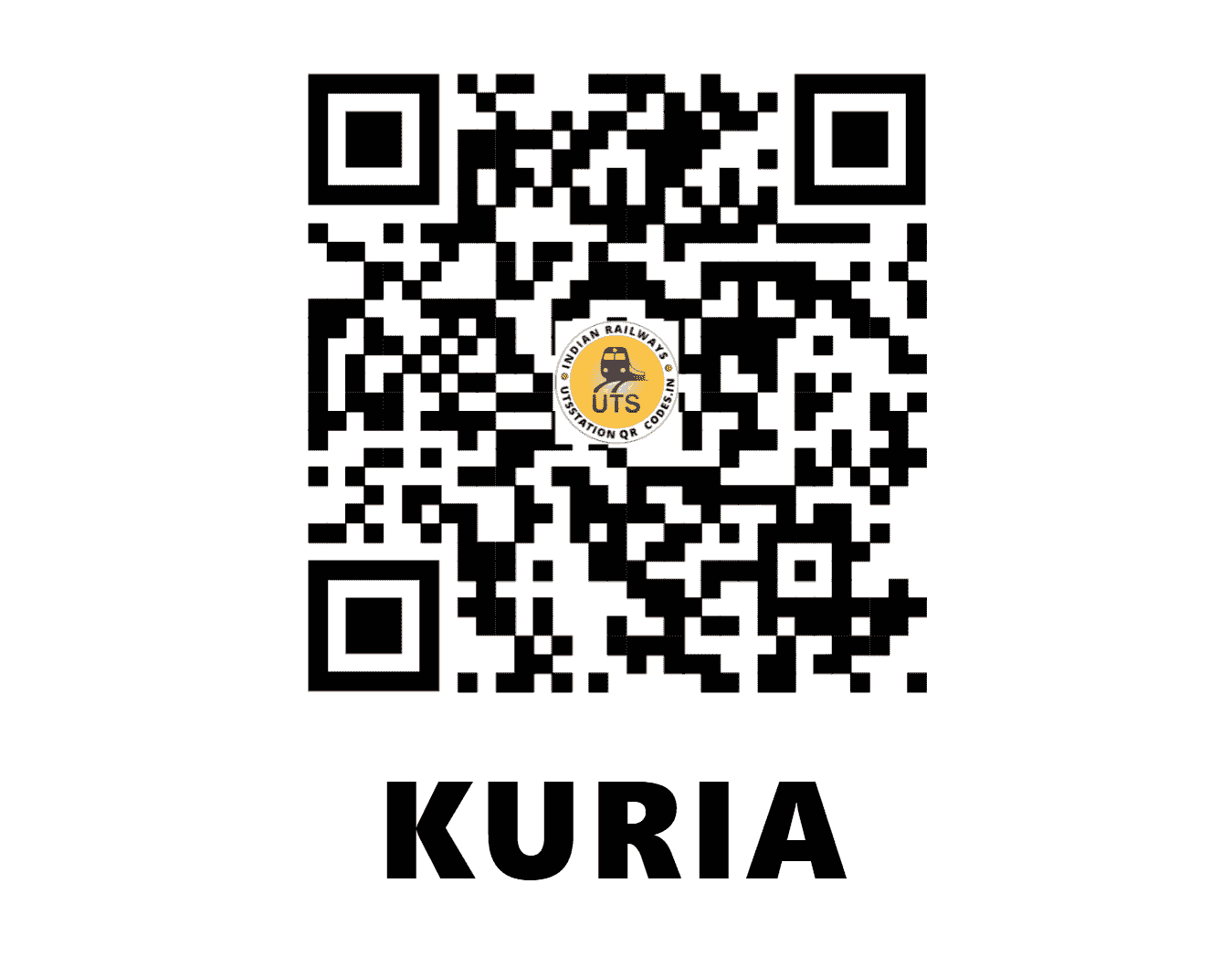 UTS QR Code for KURIA - KXRA (EC - BIHAR)