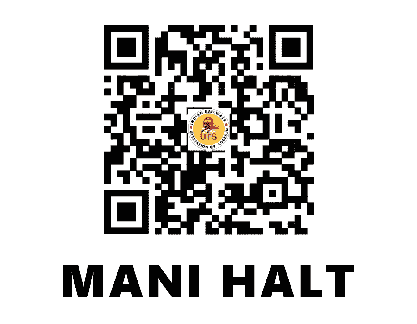 UTS QR Code for MANI HALT - MANI (EC - BIHAR)