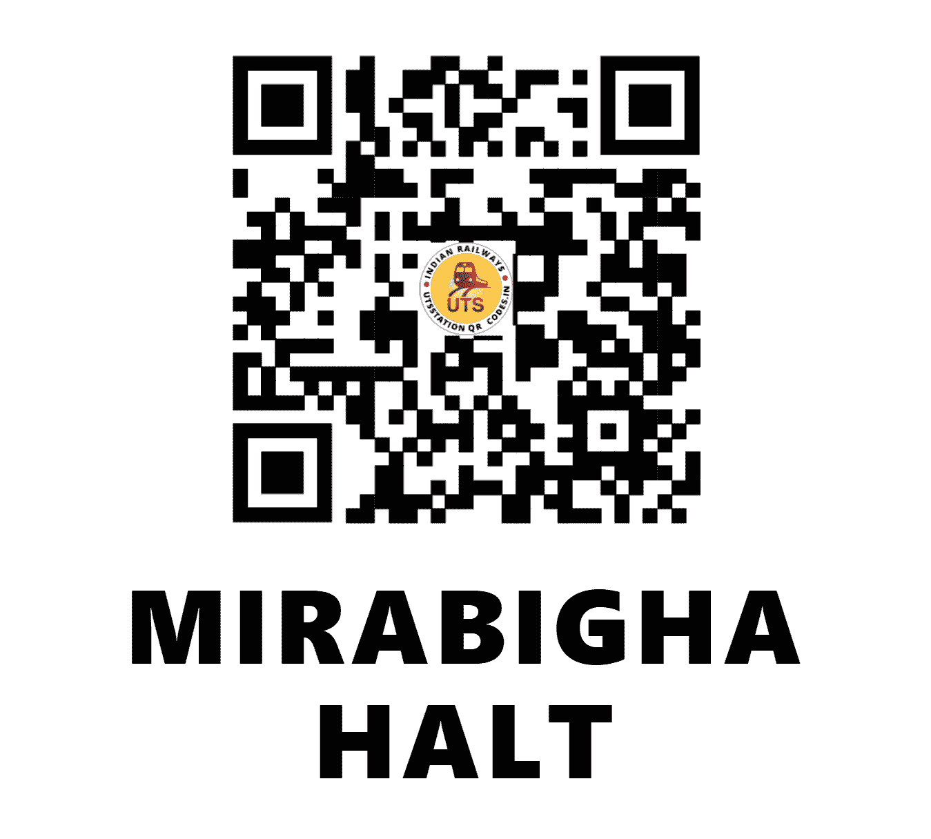 UTS QR Code for MIRABIGHA HALT - MBAH (EC - BIHAR)