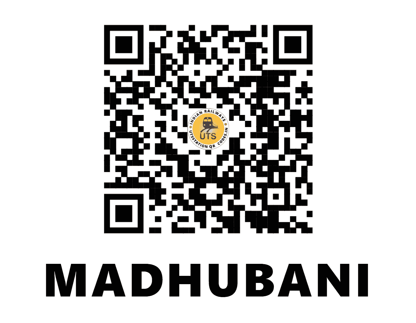UTS QR Code for MADHUBANI - MBI (EC - BIHAR)