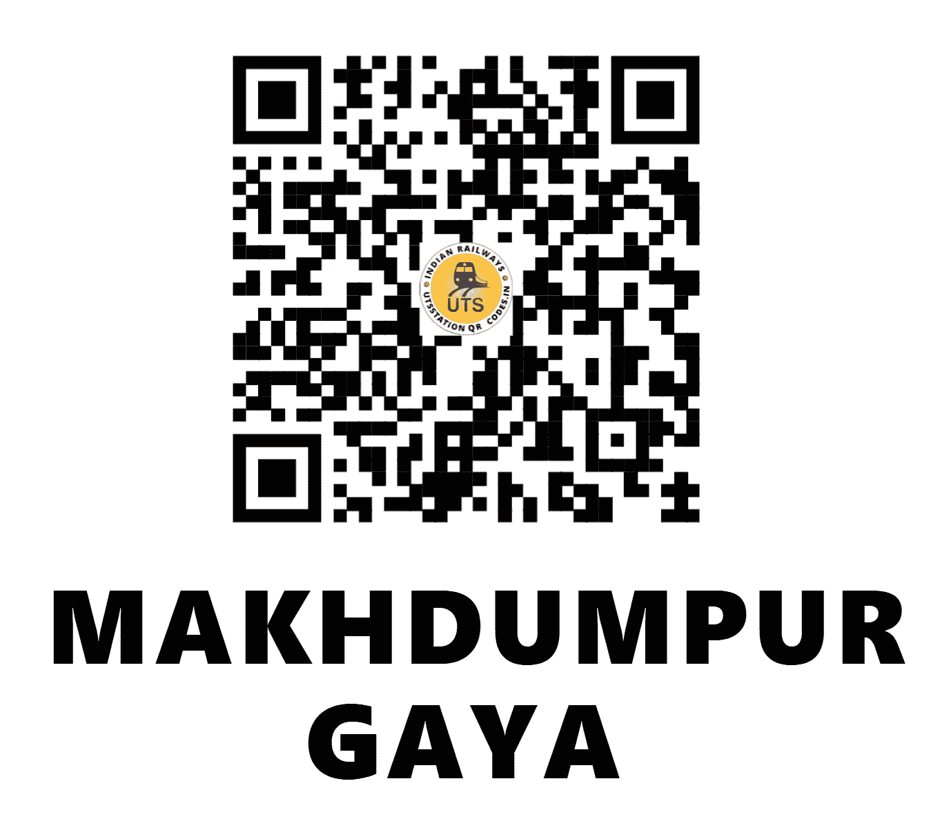 UTS QR Code for MAKHDUMPUR GAYA - MDE (EC - BIHAR)