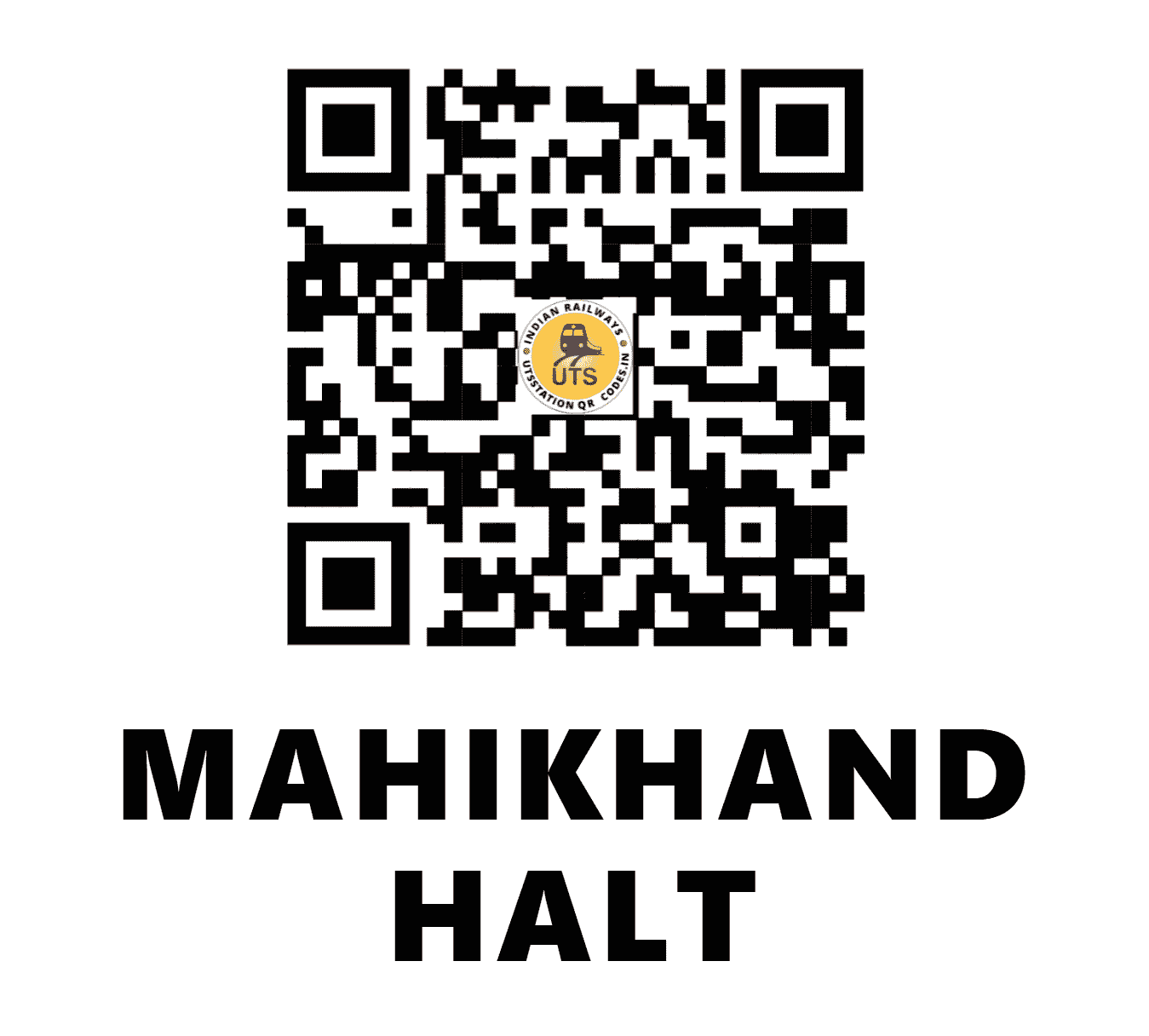 UTS QR Code for MAHIKHAND HALT - MIKD (EC - BIHAR)
