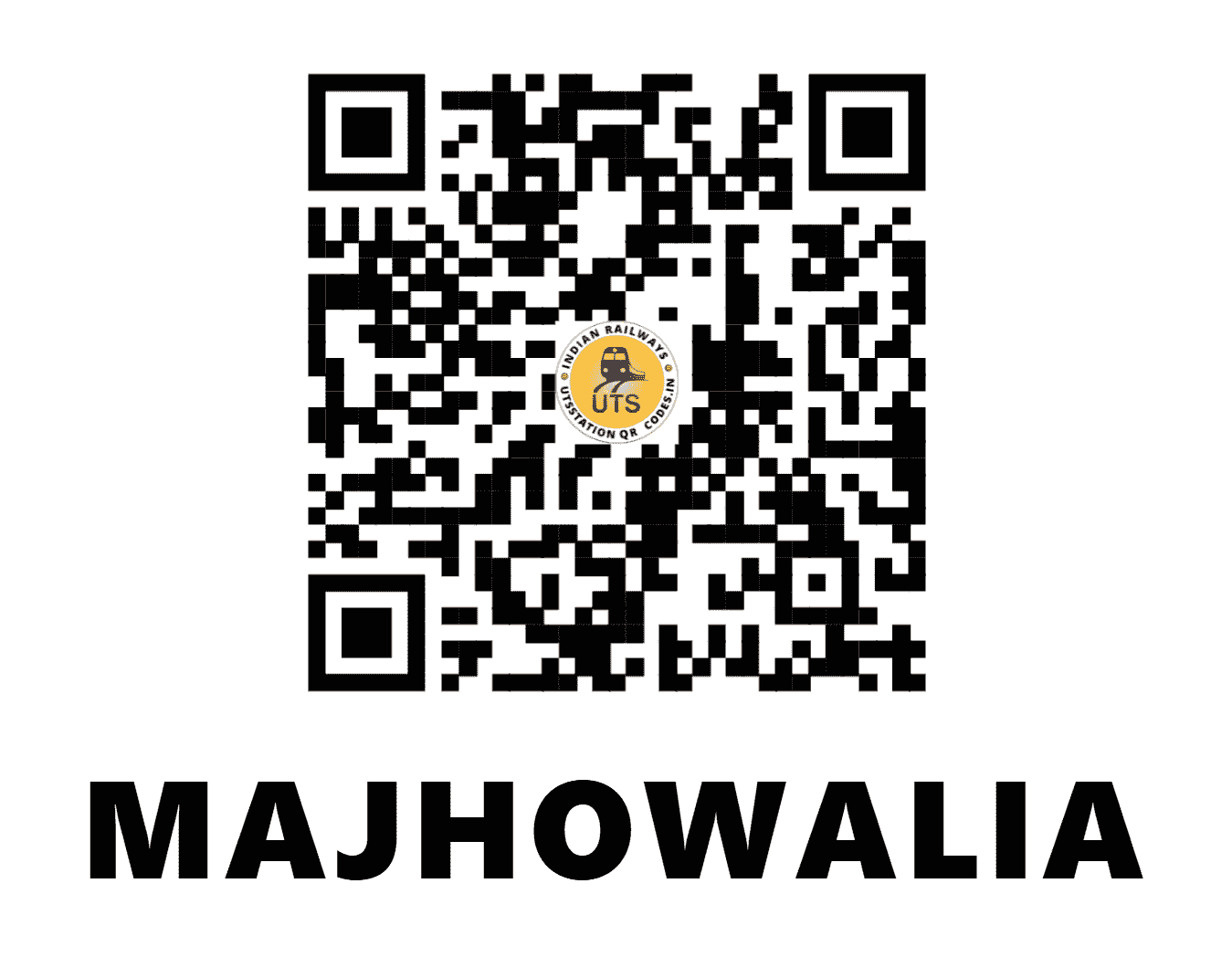 UTS QR Code for MAJHOWALIA - MJL (EC - BIHAR)