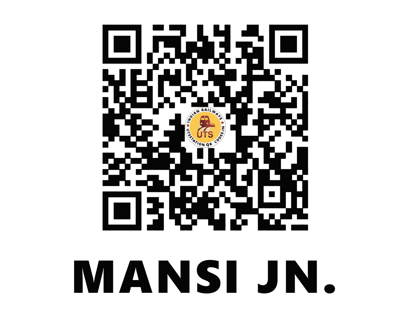 UTS QR Code for MANSI JN. - MNE (EC - BIHAR)