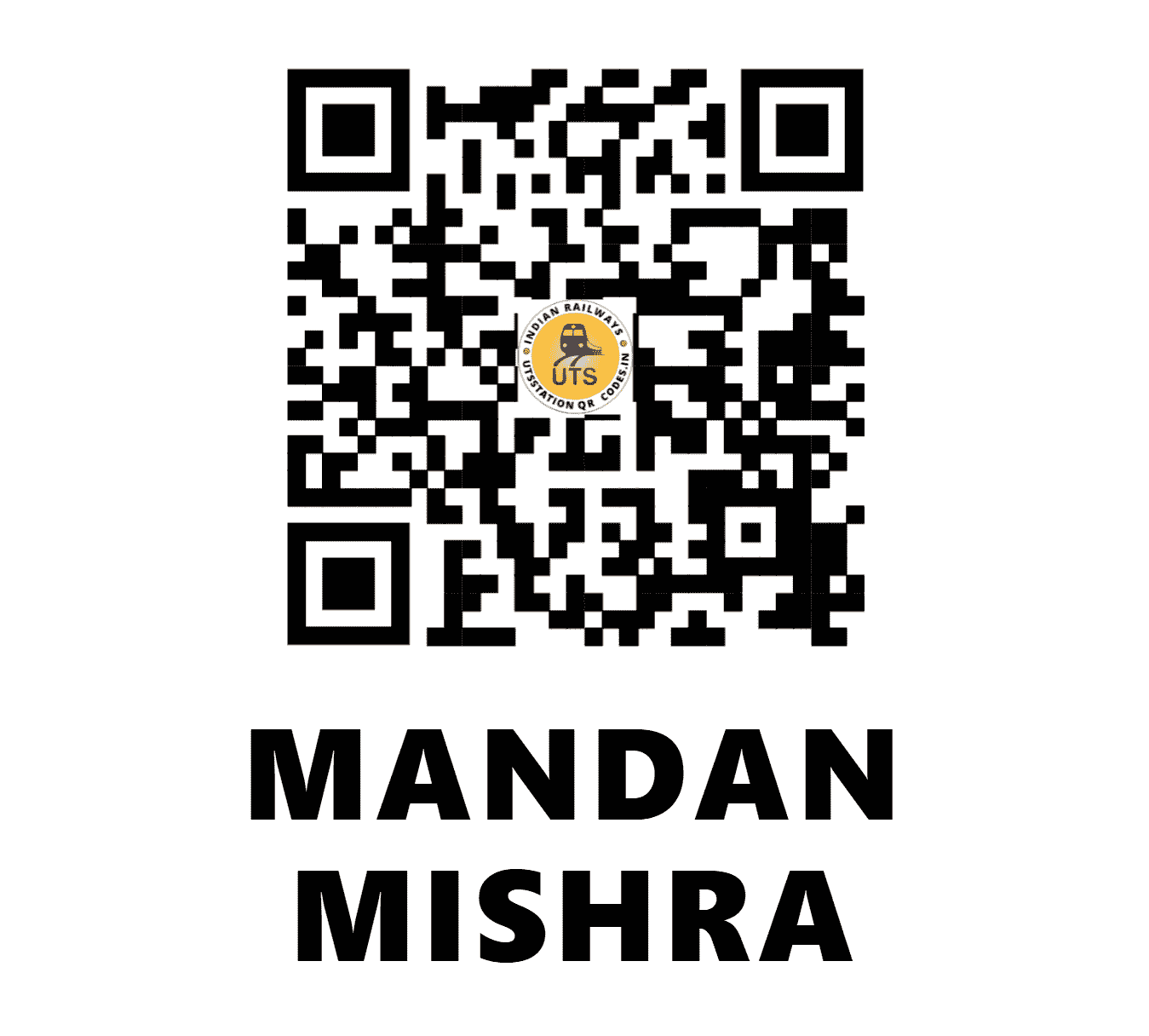 UTS QR Code for MANDAN MISHRA - MNMA (EC - BIHAR)