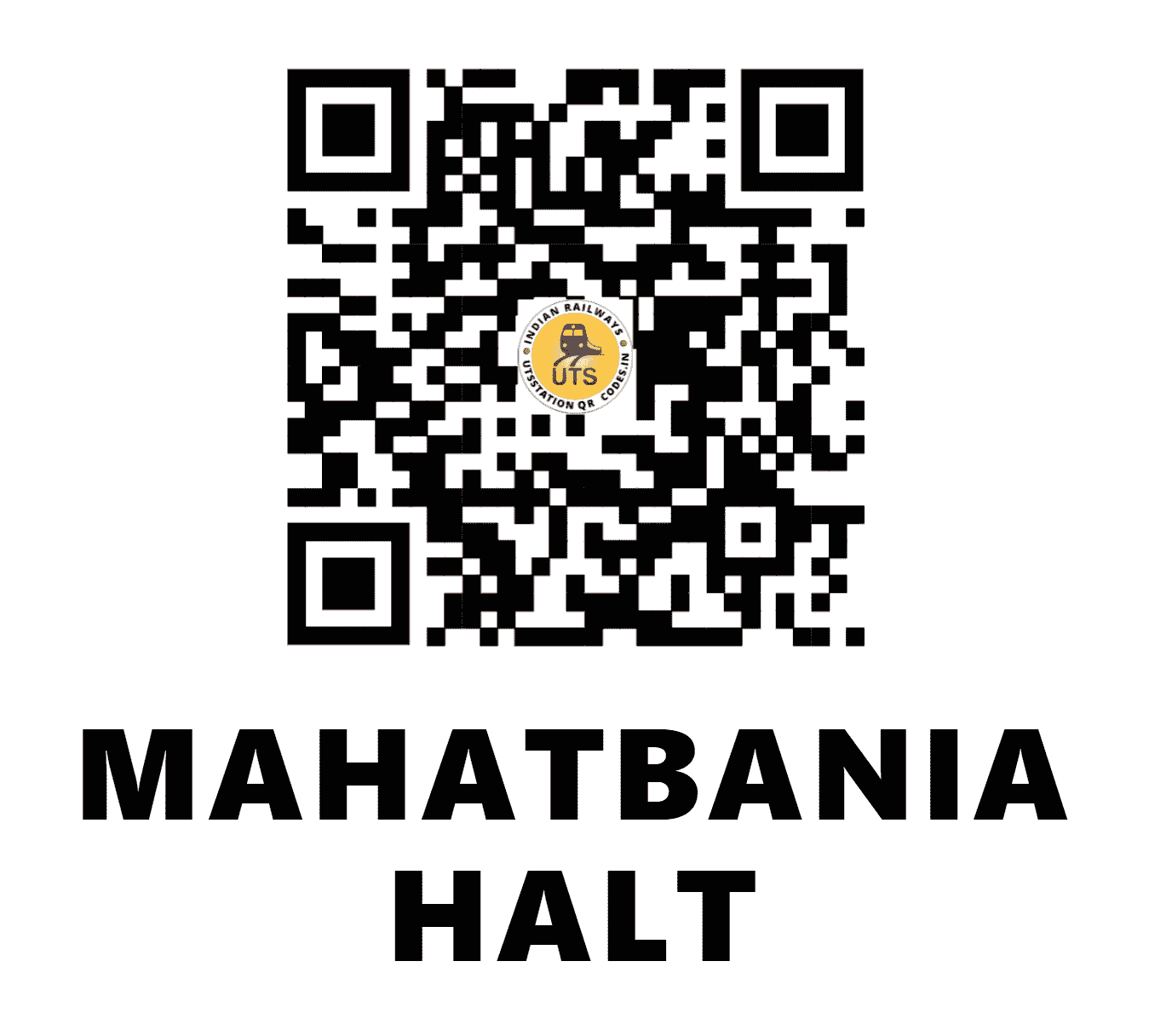 UTS QR Code for MAHATBANIA HALT - MTBH (EC - BIHAR)