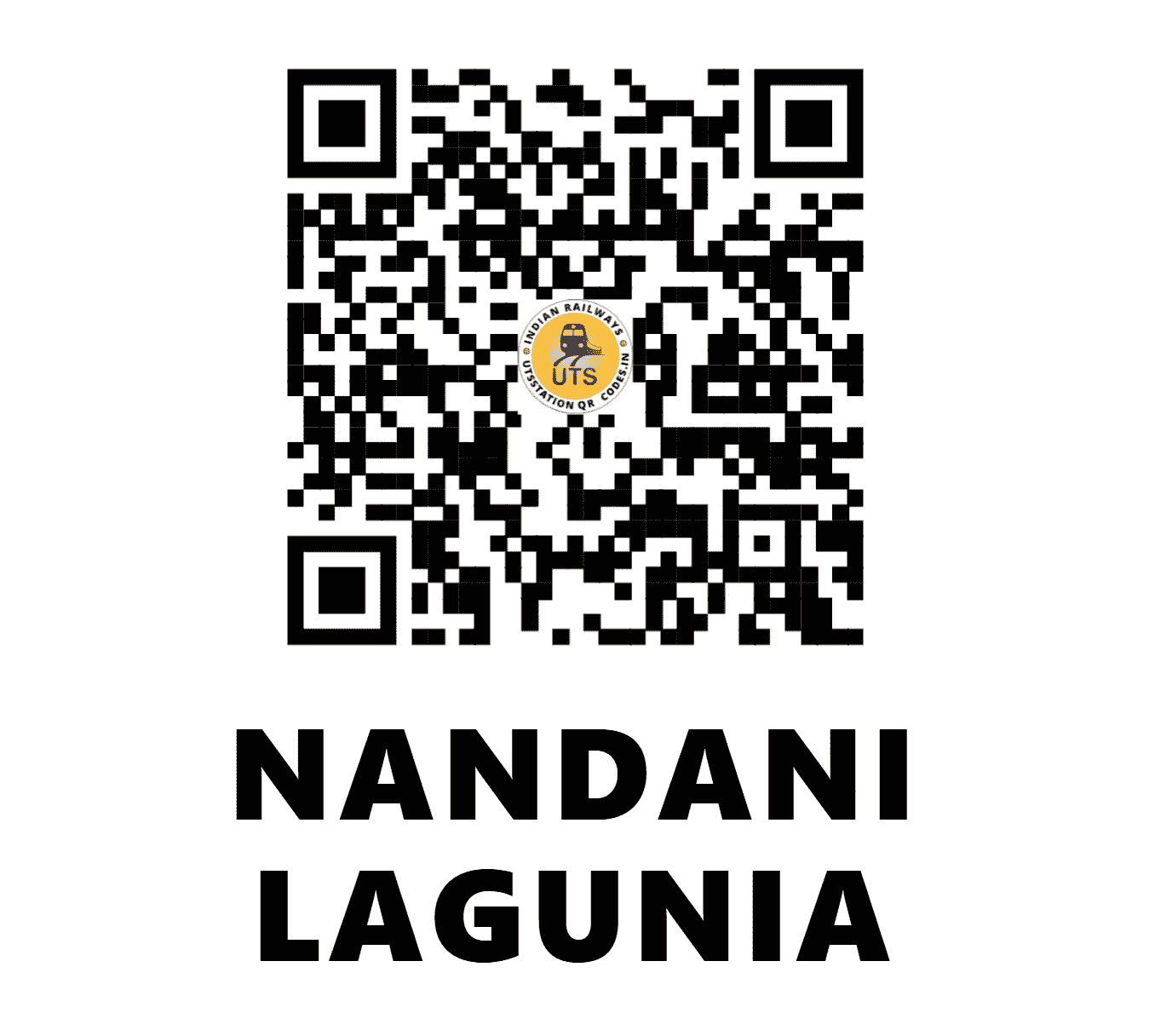 UTS QR Code for NANDANI LAGUNIA - NNNL (EC - BIHAR)