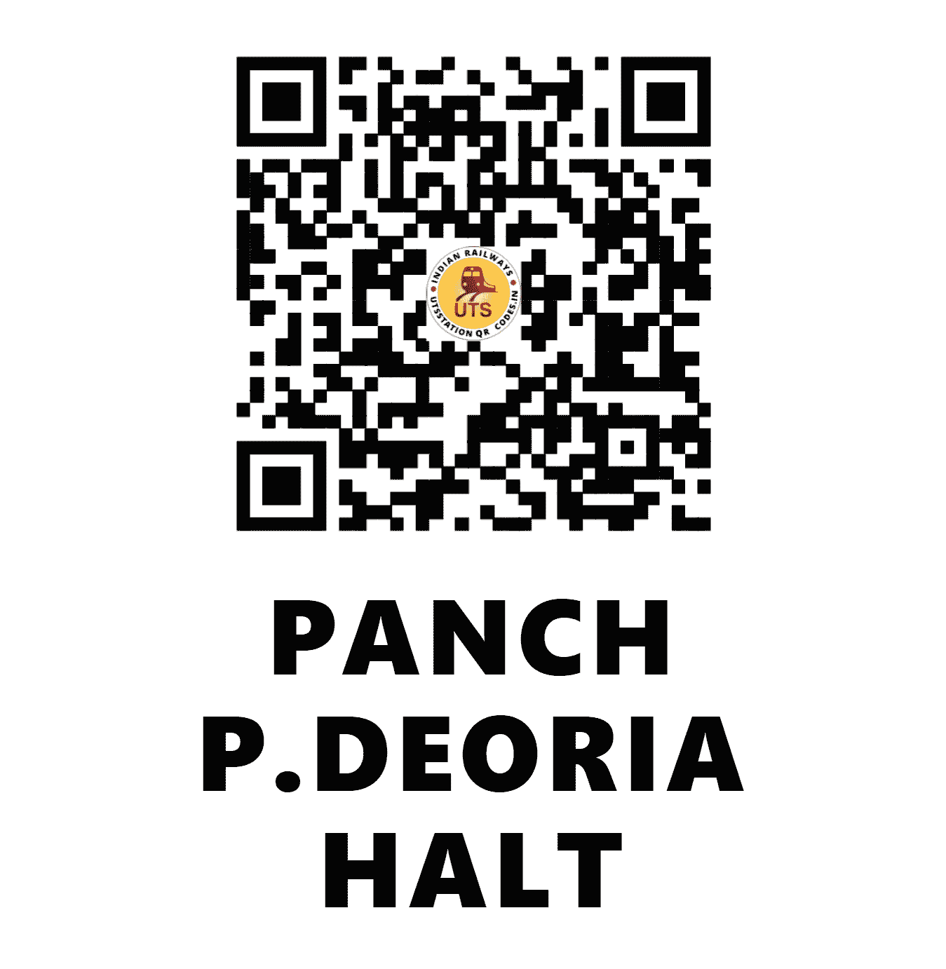 UTS QR Code for PANCH P.DEORIA HALT - PPDA (EC - BIHAR)