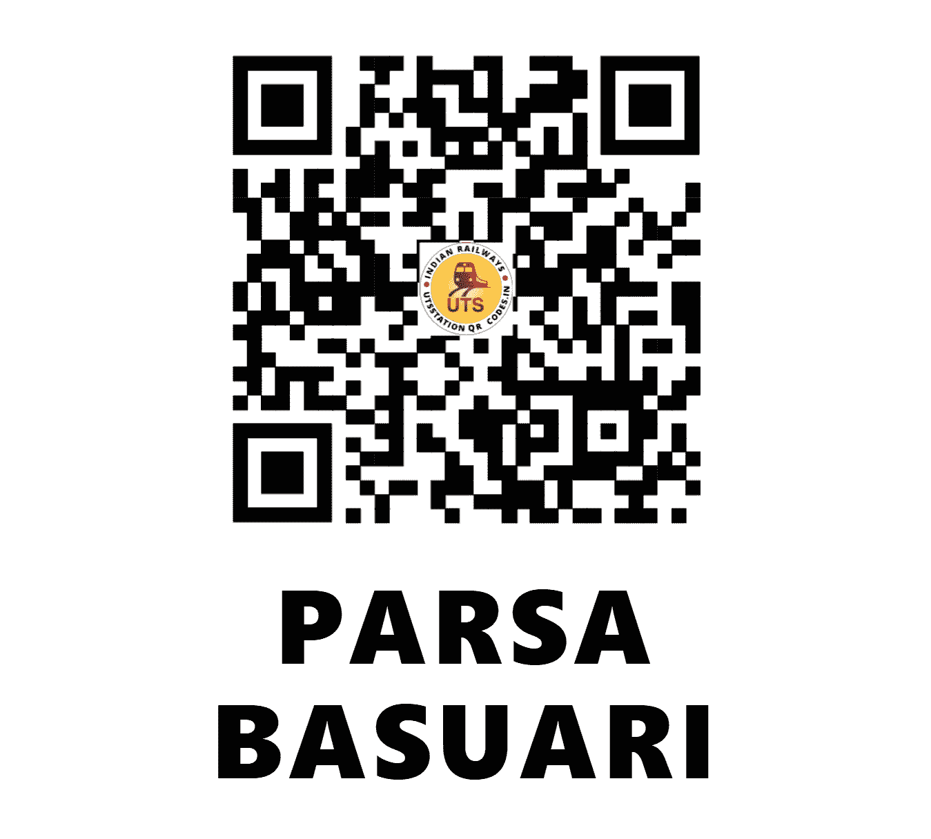 UTS QR Code for PARSA BASUARI - PRBR (EC - BIHAR)