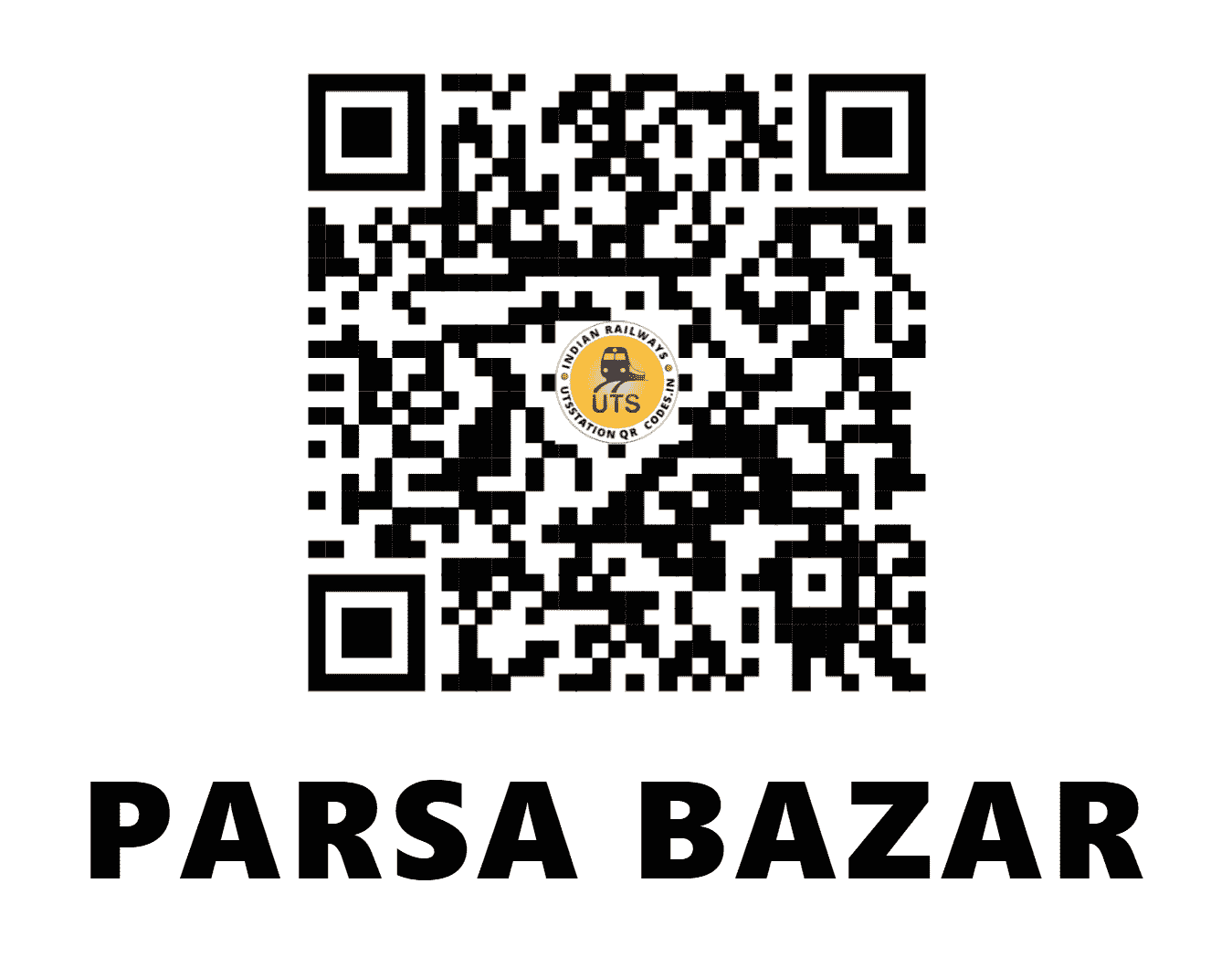 UTS QR Code for PARSA BAZAR - PRBZ (EC - BIHAR)