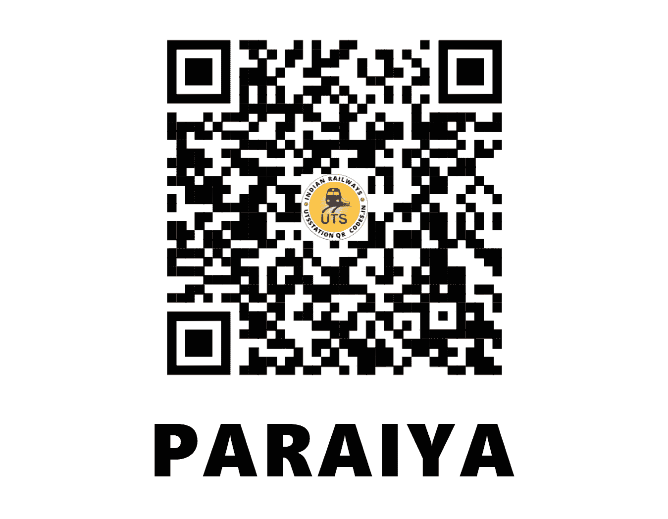 UTS QR Code for PARAIYA - PRY (EC - BIHAR)