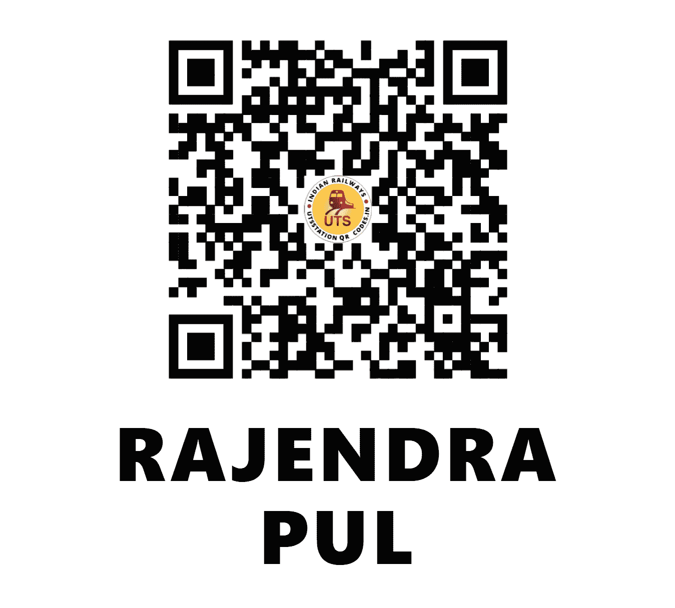UTS QR Code for RAJENDRA PUL - RJO (EC - BIHAR)