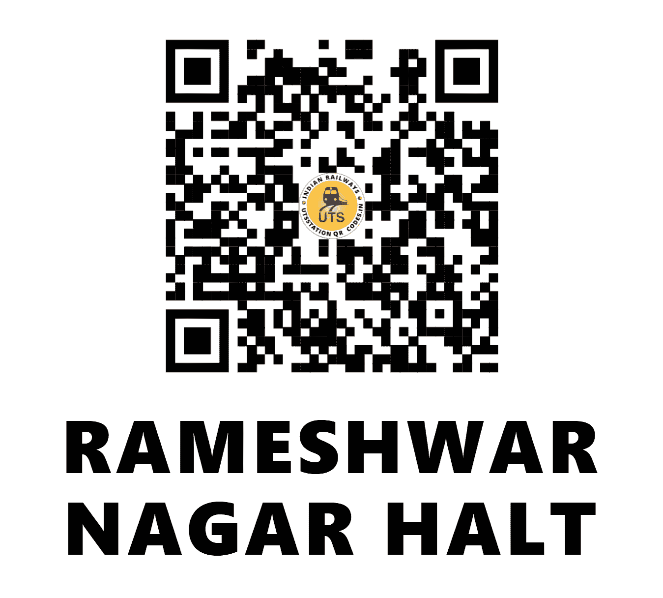 UTS QR Code for RAMESHWAR NAGAR HALT - RSWN (EC - BIHAR)