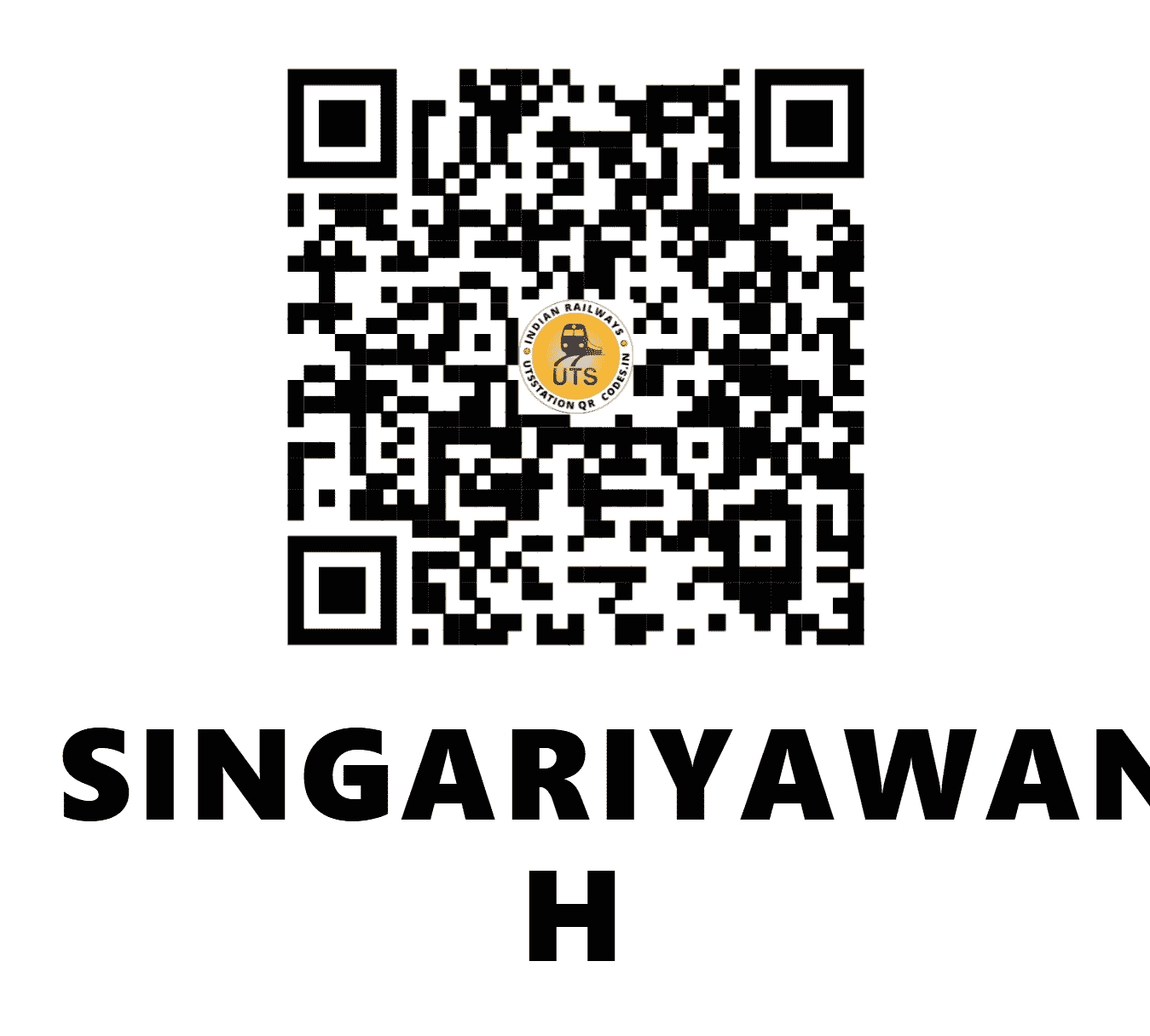 UTS QR Code for SINGARIYAWAN H - SGYW (EC - BIHAR)